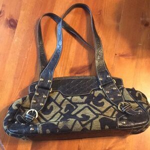 Petusco Handbag with Genuine Leather Trim